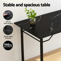 Artiss Dining Table Chairs Set 5 Marble Black Compact Kitchen