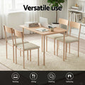 Artiss Dining Table Chairs Set 5 Natural Beige Compact Kitchen