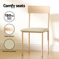 Artiss Dining Table Chairs Set 5 Natural Beige Compact Kitchen