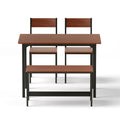 Artiss Dining Table Chairs Bench Set 4 Seater Storage Walnut