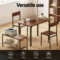 Artiss Dining Table Chairs Bench Set 4 Seater Storage Walnut