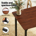 Artiss Dining Table Chairs Bench Set 4 Seater Storage Walnut