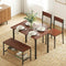 Artiss Dining Table Chairs Bench Set 4 Seater Storage Walnut