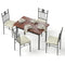 Artiss Dining Table Chairs Set 5 Compact Kitchen Upholstered