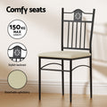 Artiss Dining Table Chairs Set 5 Compact Kitchen Upholstered