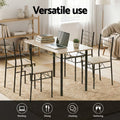 Artiss Dining Table Chairs Set 5 Kitchen Furniture Modern Oak