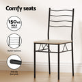 Artiss Dining Table Chairs Set 5 Kitchen Furniture Modern Oak