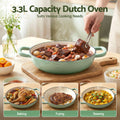 5-Star Chef 3.3L Cast Iron Dutch Oven Pot Lid Bread Baking