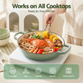 5-Star Chef 3.3L Cast Iron Dutch Oven Pot Lid Bread Baking