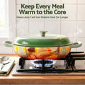 5-Star Chef 3.3L Cast Iron Dutch Oven Pot Lid Bread Baking