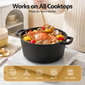 5-Star Chef 5L Cast Iron Dutch Oven Pot Lid Bread Baking
