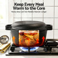 5-Star Chef 5L Cast Iron Dutch Oven Pot Lid Bread Baking