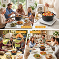 5-Star Chef 5L Cast Iron Dutch Oven Pot Lid Bread Baking