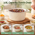 5-Star Chef 3.8L Cast Iron Dutch Oven Pot Lid Sourdough Bread