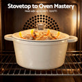 5-Star Chef 3.8L Cast Iron Dutch Oven Pot Lid Sourdough Bread