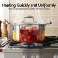 5-Star Chef 4.5L Dutch Oven 24cm Stainless Steel Pot Lid