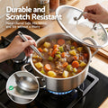 5-Star Chef 4.5L Dutch Oven 24cm Stainless Steel Pot Lid