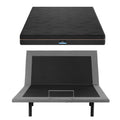 Artiss Double size bed frame with Giselle Bedding Double Mattress, adjustable bed Base Combo for Snoring Relief, Independent Head Foot Incline, Wireless Remote, Black,18cm Thickness