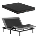 Artiss King size bed frame with Giselle Bedding King Mattress, adjustable bed Base Combo for Snoring Relief, Independent Head Foot Incline, Wireless Remote, Black,18cm Thickness