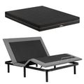 Artiss Queen size bed frame with Giselle Bedding Queen Mattress, adjustable bed Base Combo for Snoring Relief, Independent Head Foot Incline, Wireless Remote, Black,18cm Thickness