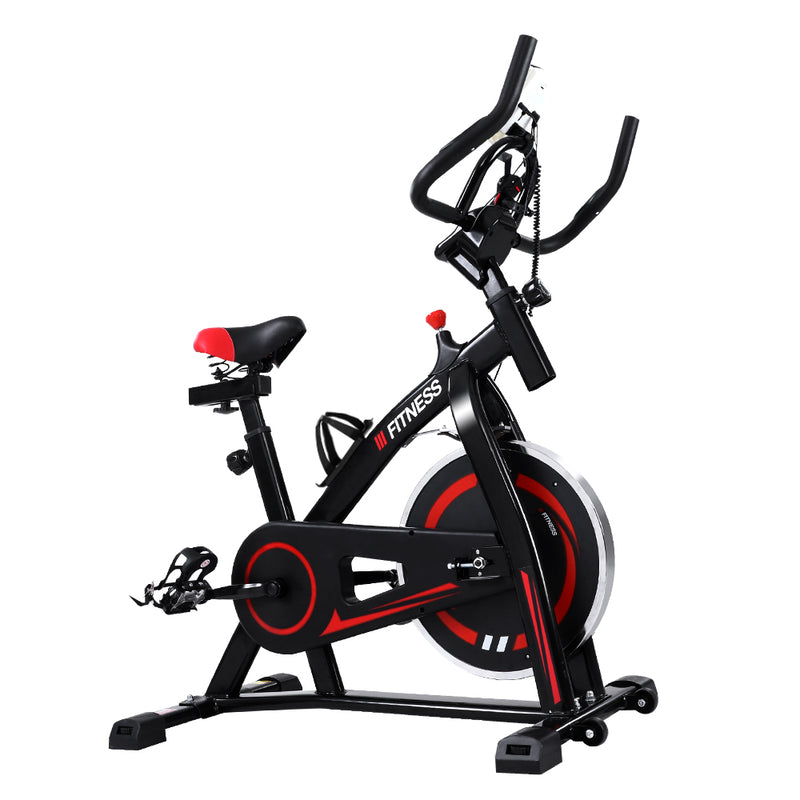 Spin Exercise Bike Flywheel Fitness Home Gym Machine Black Phone Holder