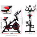 Spin Exercise Bike Flywheel Fitness Home Gym Machine Black Phone Holder