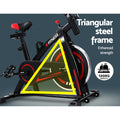Spin Exercise Bike Flywheel Fitness Home Gym Machine Black Phone Holder