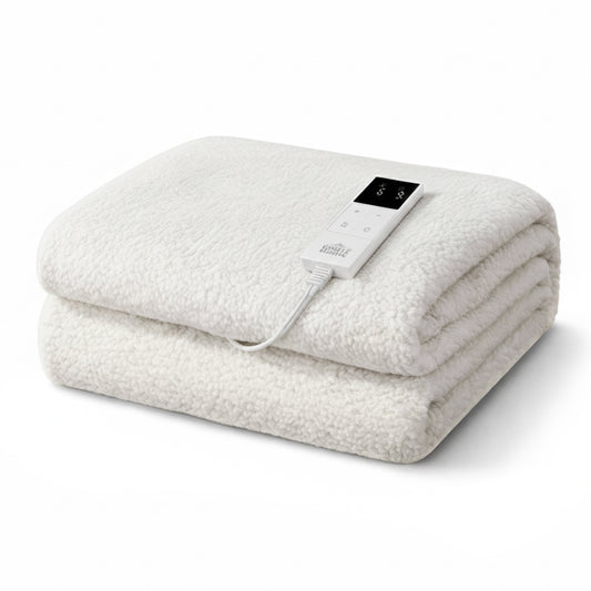 Giselle Electric Blanket KING SINGLE Sherpa Fleece LED Remote