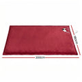 Giselle Electric Blanket 200x180cm Fleece Heated Throw Burgundy