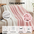 Giselle Electric Blanket DOUBLE 200x180cm Heated Throw Pink