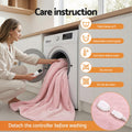 Giselle Electric Blanket DOUBLE 200x180cm Heated Throw Pink