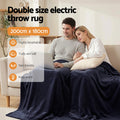 Giselle Electric Blanket DOUBLE 200x180cm Heated Throw Charcoal