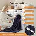 Giselle Electric Blanket DOUBLE 200x180cm Heated Throw Charcoal