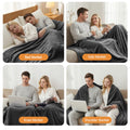 Giselle Electric Blanket DOUBLE 200x180cm Heated Throw Grey