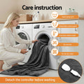 Giselle Electric Blanket DOUBLE 200x180cm Heated Throw Grey