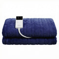 Giselle Electric Blanket 200x180cm DOUBLE Heated Throw Navy