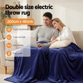 Giselle Electric Blanket 200x180cm DOUBLE Heated Throw Navy