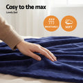 Giselle Electric Blanket 200x180cm DOUBLE Heated Throw Navy