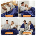 Giselle Electric Blanket 200x180cm DOUBLE Heated Throw Navy