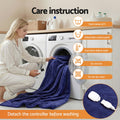 Giselle Electric Blanket 200x180cm DOUBLE Heated Throw Navy