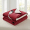 Giselle Electric Blanket Heated Throw Burgundy Fleece Dual Side