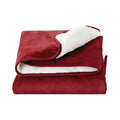 Giselle Electric Blanket Heated Throw Burgundy Fleece Dual Side