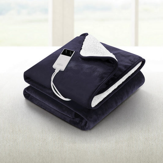 Giselle Heated Electric Blanket Throw 120x160cm Charcoal