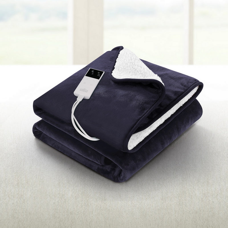 Giselle Heated Electric Blanket Throw 120x160cm Charcoal
