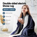 Giselle Heated Electric Blanket Throw 120x160cm Charcoal