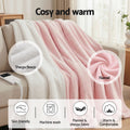Giselle Electric Blanket Heated Throw Dual Sided Fleece Pink