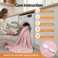 Giselle Electric Blanket Heated Throw Dual Sided Fleece Pink