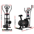 Everfit 6 in 1 Exercise Bike Elliptical Cross Trainer Home Gym