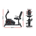 Everfit Magnetic Recumbent Exercise Bike 8 Level Indoor Cycling Home Gym