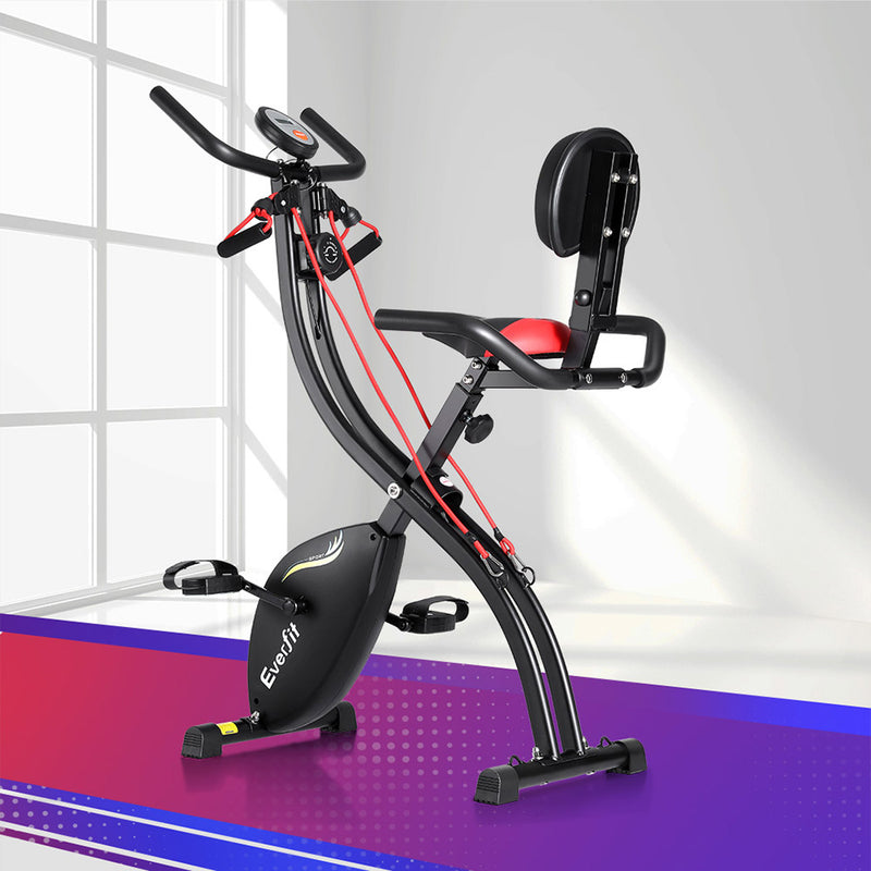 Everfit Folding Exercise Bike Magnetic Indoor Cycling Resistance